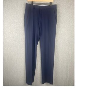 J M Haggar Slim Fit Navy Blue Dress Pants Men Size 32 x 34